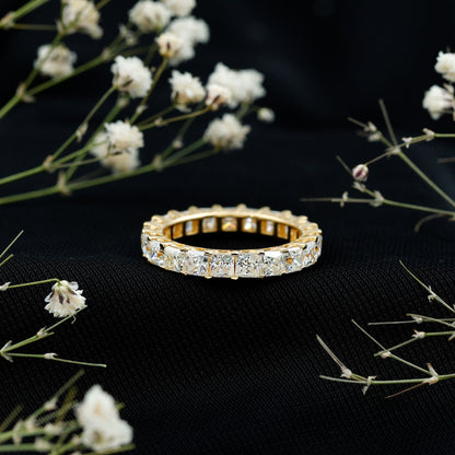 Princess Cut Moissanite Full Eternity Band Ring