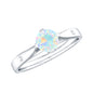 Natural Solitaire Ethiopian Opal Promise Ring with Diamond