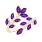 Nature Inspired Amethyst Diamond Cocktail Ring