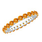Round Citrine Simple Full Eternity Band Ring