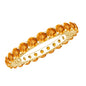 Round Citrine Simple Full Eternity Band Ring