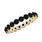 Certified Round Black Spinel Eternity Wedding Band