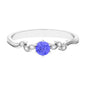 Real Tanzanite and Diamond Promise Ring