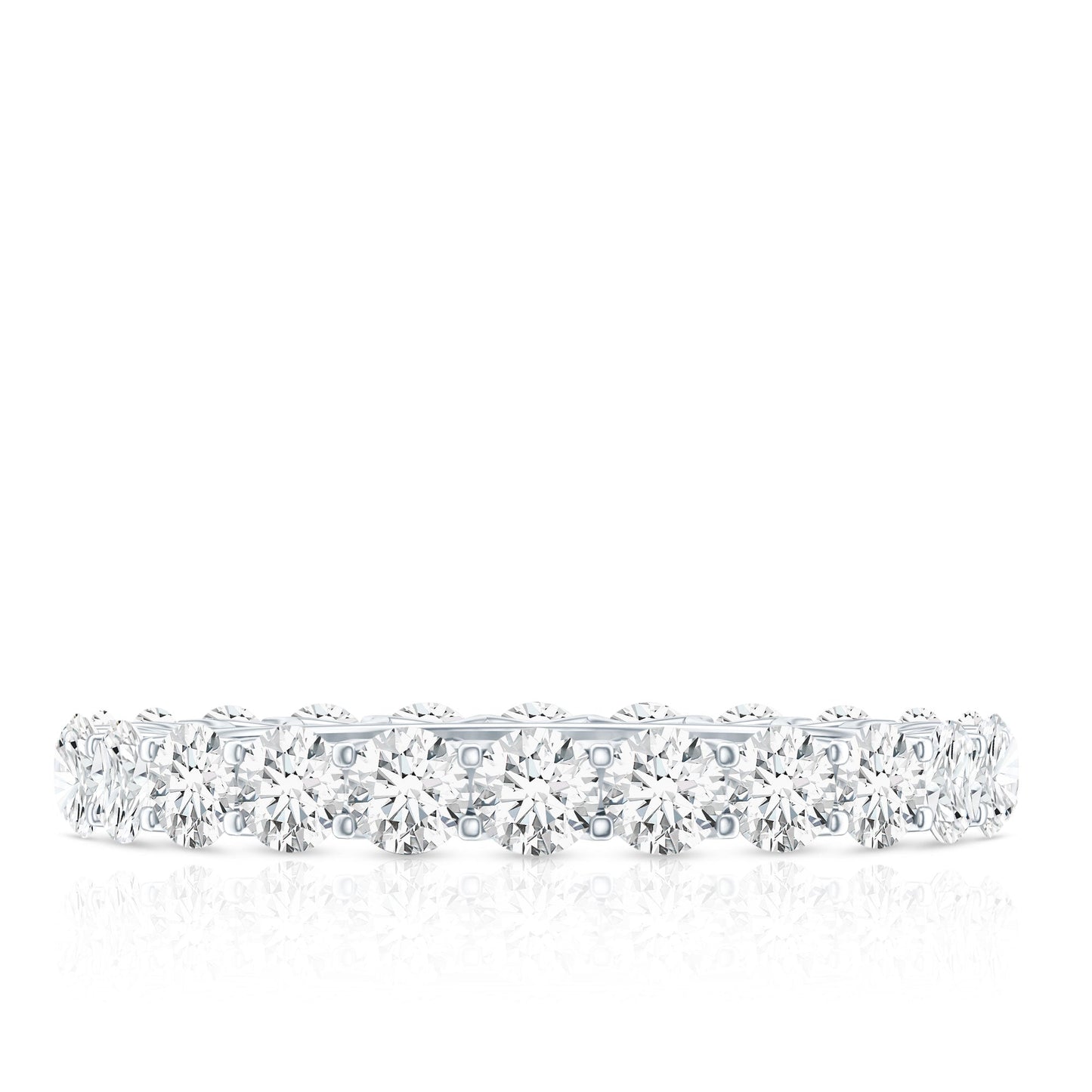Certified Moissanite Stackable Eternity Band Ring