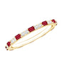 Genuine Baguette Ruby Diamond Eternity Ring for Women
