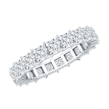 Princess Cut Certified Moissanite Full Eternity Ring