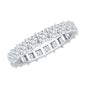 Princess Cut Certified Moissanite Full Eternity Ring