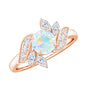 Nature Inspired Ethiopian Opal and Diamond Engagement Ring