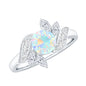 Nature Inspired Ethiopian Opal and Diamond Engagement Ring
