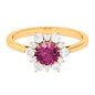 1.2 Carat Pink Tourmaline and Diamond Halo Engagement Ring
