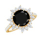 Certified 2 Carat Lab Grown Black Diamond Halo Engagement Ring For Women
