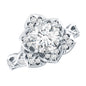 Nature Inspired Moissanite Flower Engagement Ring with Certificate