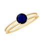Certified 0.95 Carat Solitaire Blue Sapphire Birthstone Ring for Women