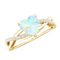 Natural 2 Carat Ethiopian Opal Heart Shaped Engagement Ring With Certificate