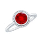 Bezel Set Lab Created Ruby Solitaire Promise Ring