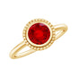 Bezel Set Lab Created Ruby Solitaire Promise Ring