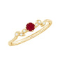 Nature Inspired Ruby Proposal Ring with Diamond