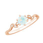 Nature Inspired Ethiopian Opal Promise Ring with Diamond