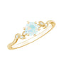 Nature Inspired Ethiopian Opal Promise Ring with Diamond