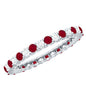 Natural Ruby Diamond Eternity Ring for Anniversary