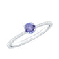 Minimal Tanzanite Diamond Promise Ring for Engagement