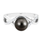 Tahitian Pearl Crossover Diamond Infinity Engagement Ring