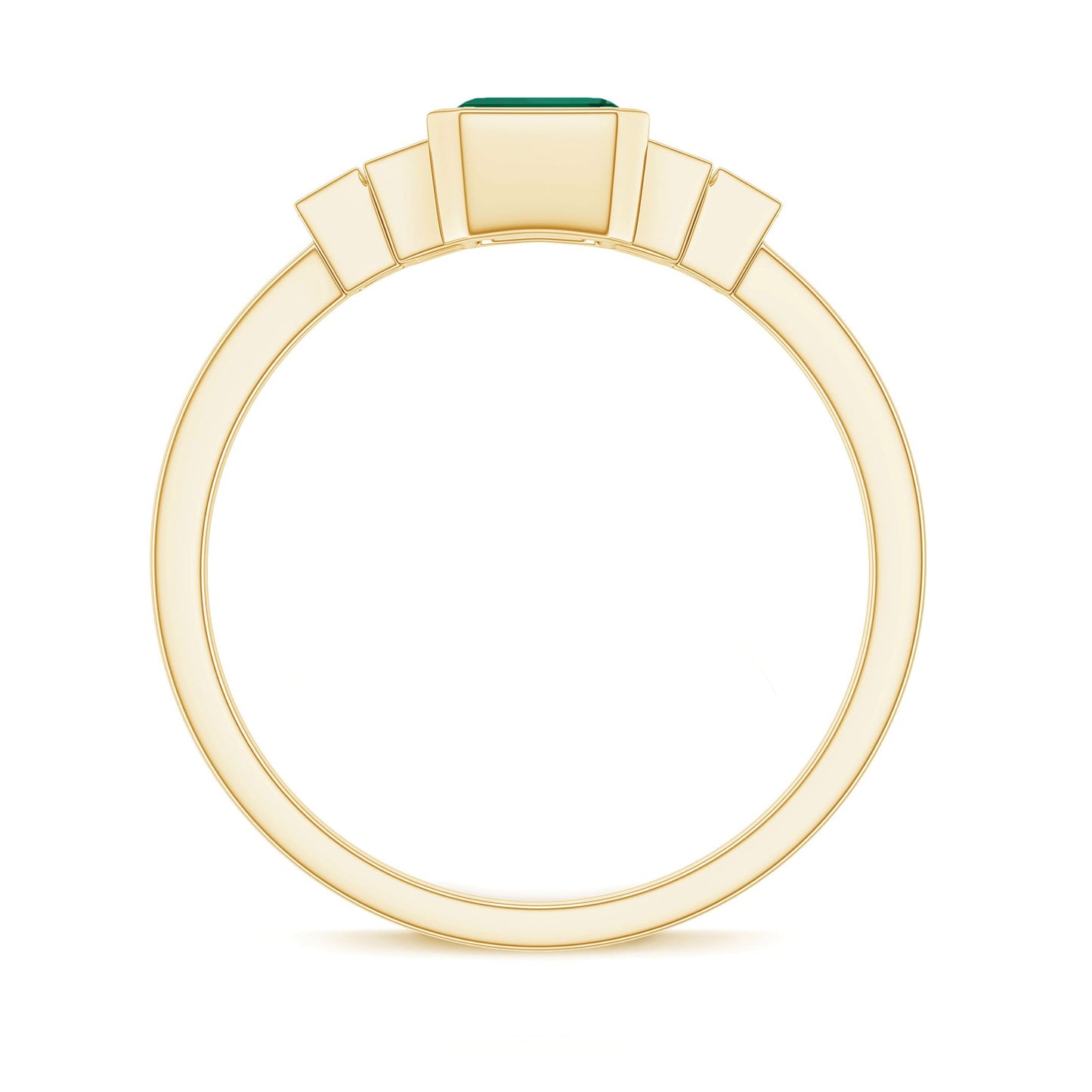 Certified Lab Grown Emerald Diamond Art Deco Engagement Ring