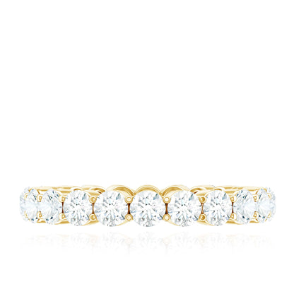 Certified Round Moissanite Eternity Wedding Band Ring