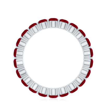 Genuine Red Ruby Full Eternity Ring