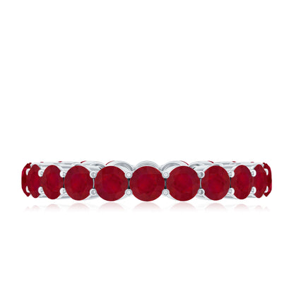 Genuine Red Ruby Full Eternity Ring