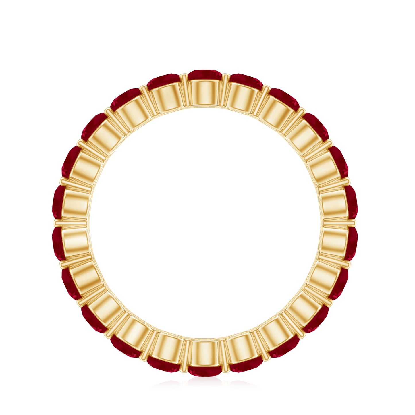 Genuine Red Ruby Full Eternity Ring