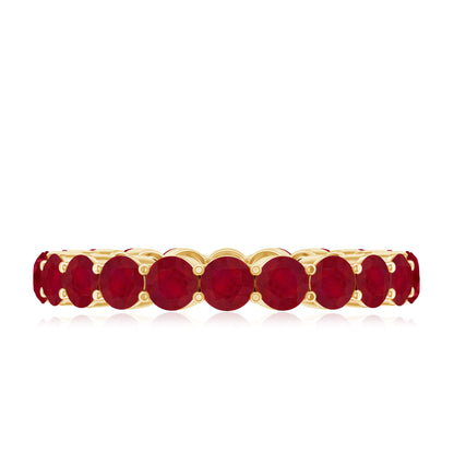 Genuine Red Ruby Full Eternity Ring