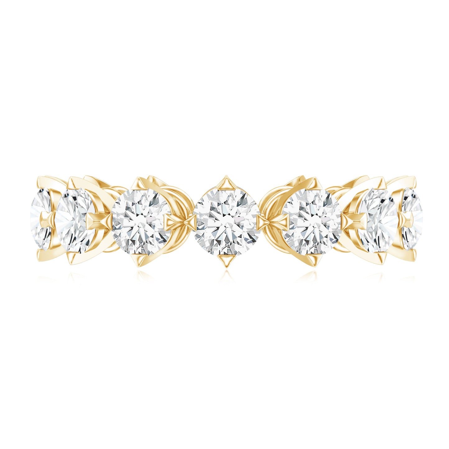 Designer Moissanite Anniversary Band Ring