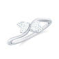 Heart Shape Moissanite Toi Et Moi Promise Ring