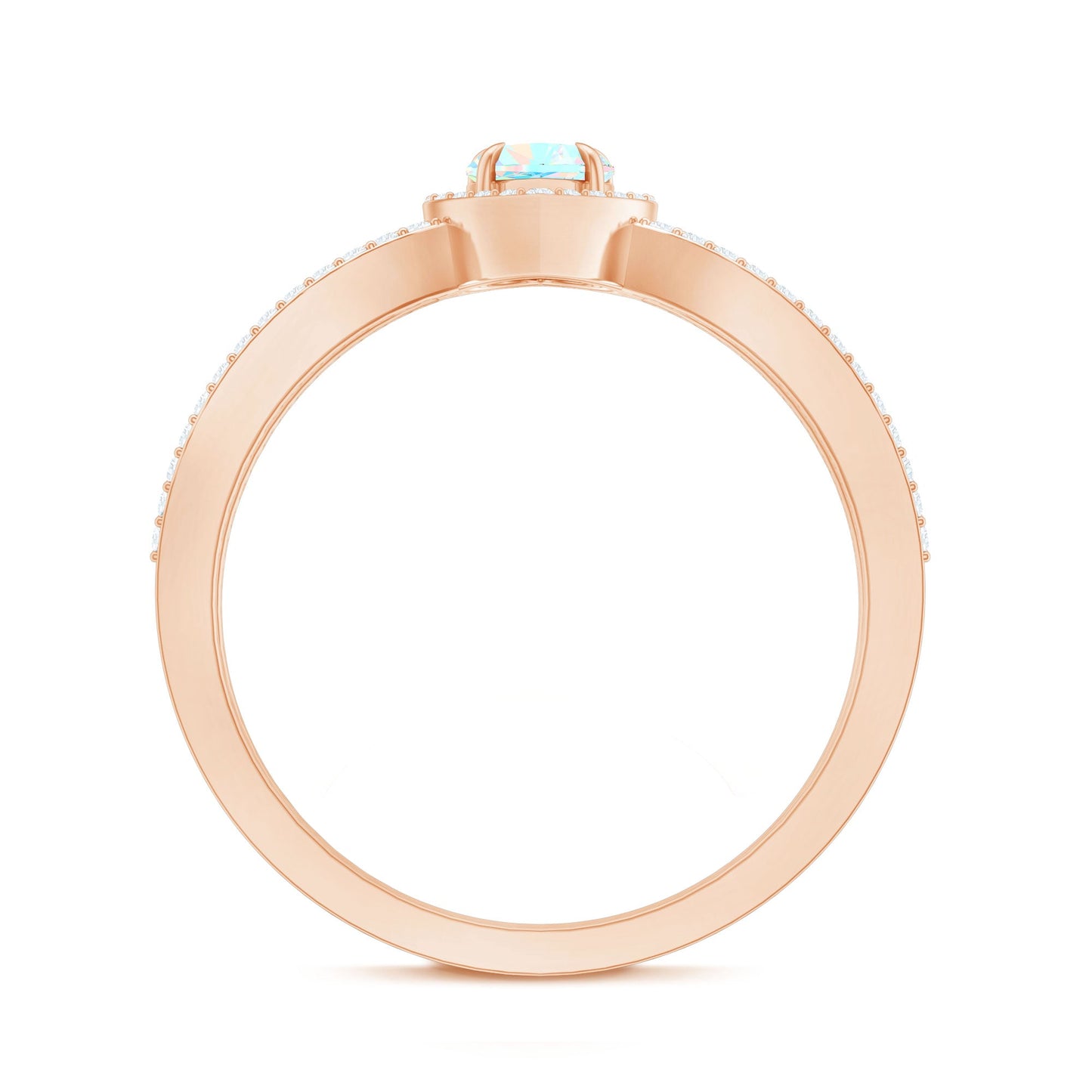 Certified Natural Ethiopian Opal Heart Shaped Engagement Ring with Diamond Halo