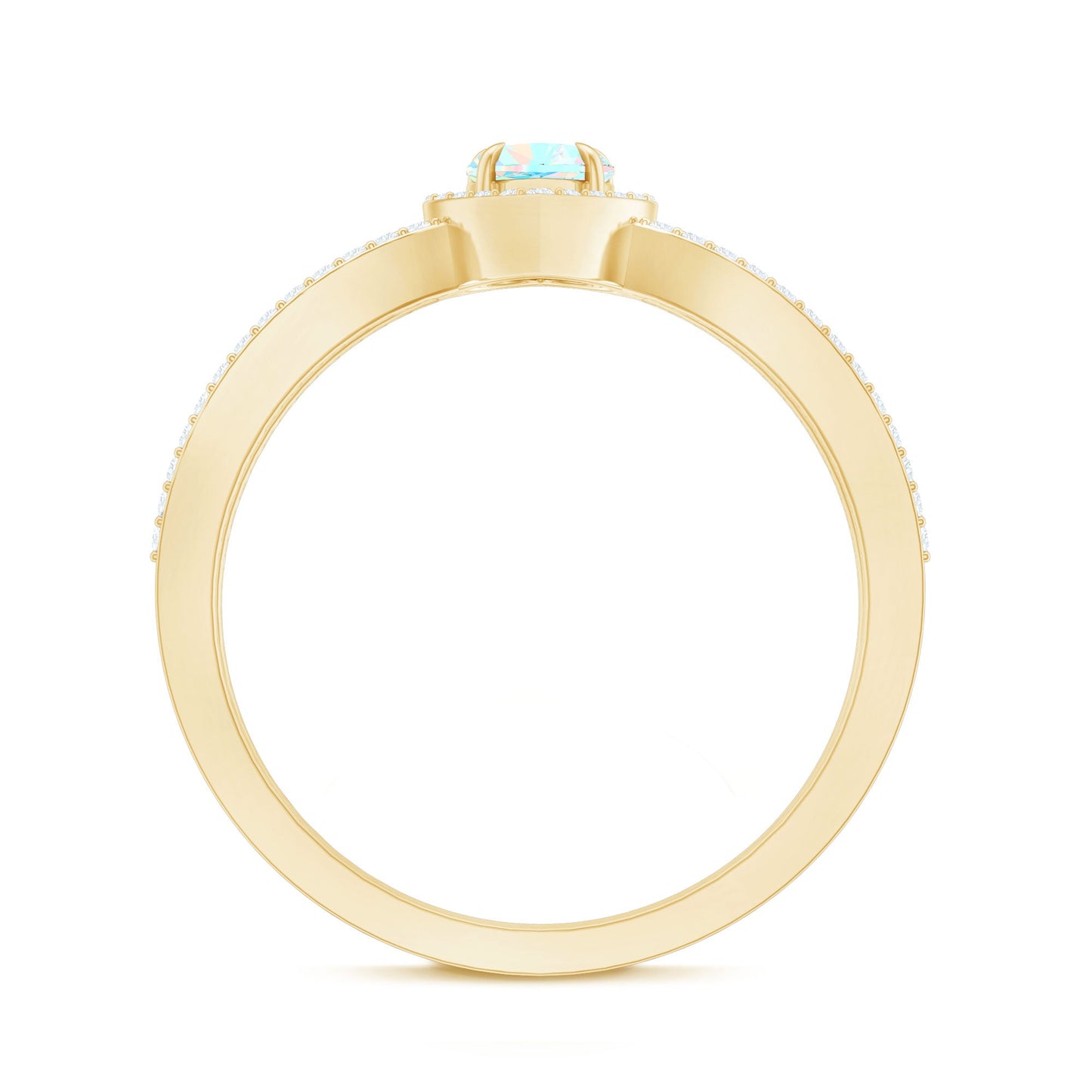 Certified Natural Ethiopian Opal Heart Shaped Engagement Ring with Diamond Halo