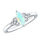 Natural Ethiopian Opal October Birthstone Ring with Celtic Knot