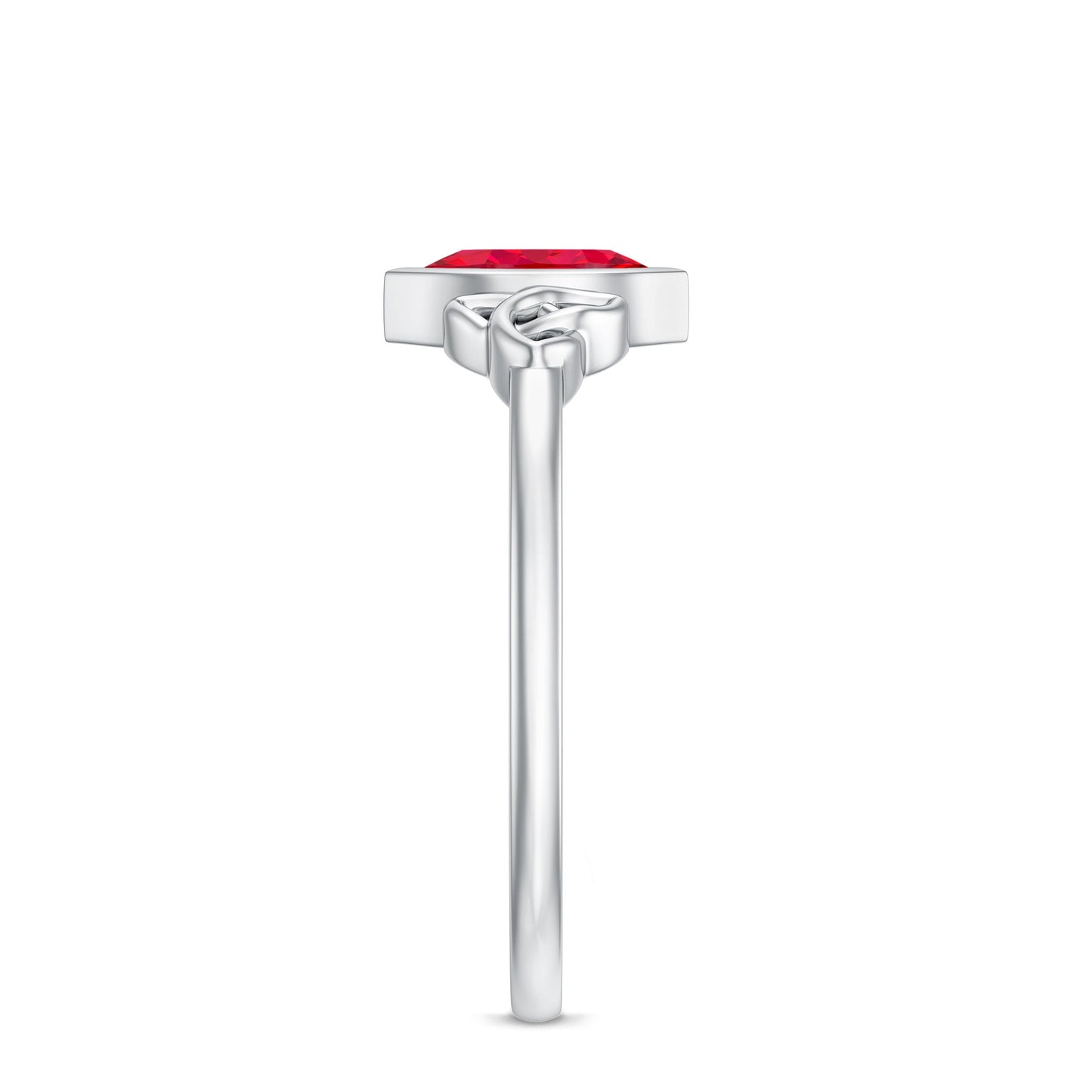Marquise Cut Solitaire Lab Created Ruby Celtic Engagement Ring