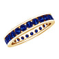 Certified Lab Grown Blue Sapphire Eternity Band Ring in Channel Set