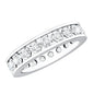 Certified Moissanite Channel Set Eternity Ring for Anniversary