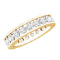 Certified Moissanite Channel Set Eternity Ring for Anniversary