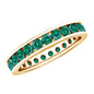 Certified Lab Grown Emerald Wedding Anniversary Ring in Channel Setting