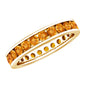 Natural Citrine Channel Set Eternity Ring for Anniversary