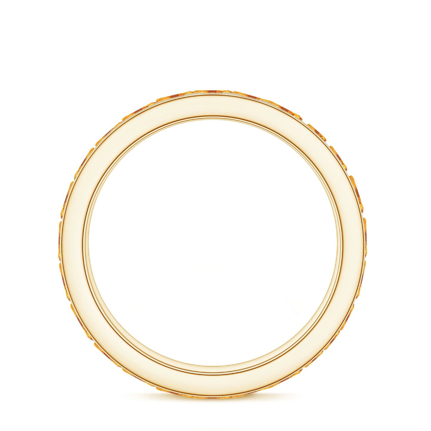 Natural Citrine Channel Set Eternity Ring for Anniversary
