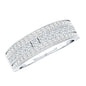 Moissanite 3 Row Eternity Band Ring for Women
