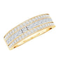 Moissanite 3 Row Eternity Band Ring for Women