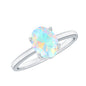 Certified Real Ethiopian Opal Solitaire Engagement Ring