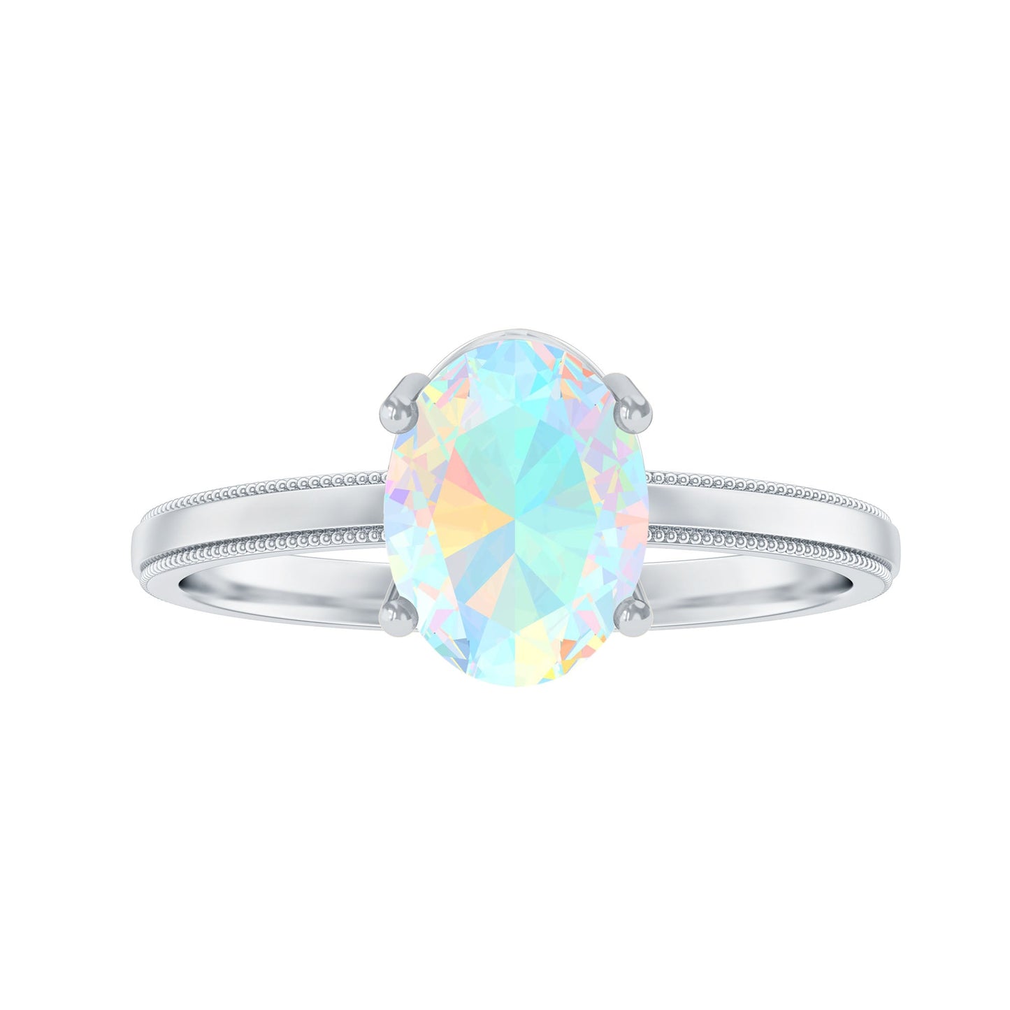 Certified Real Ethiopian Opal Solitaire Engagement Ring