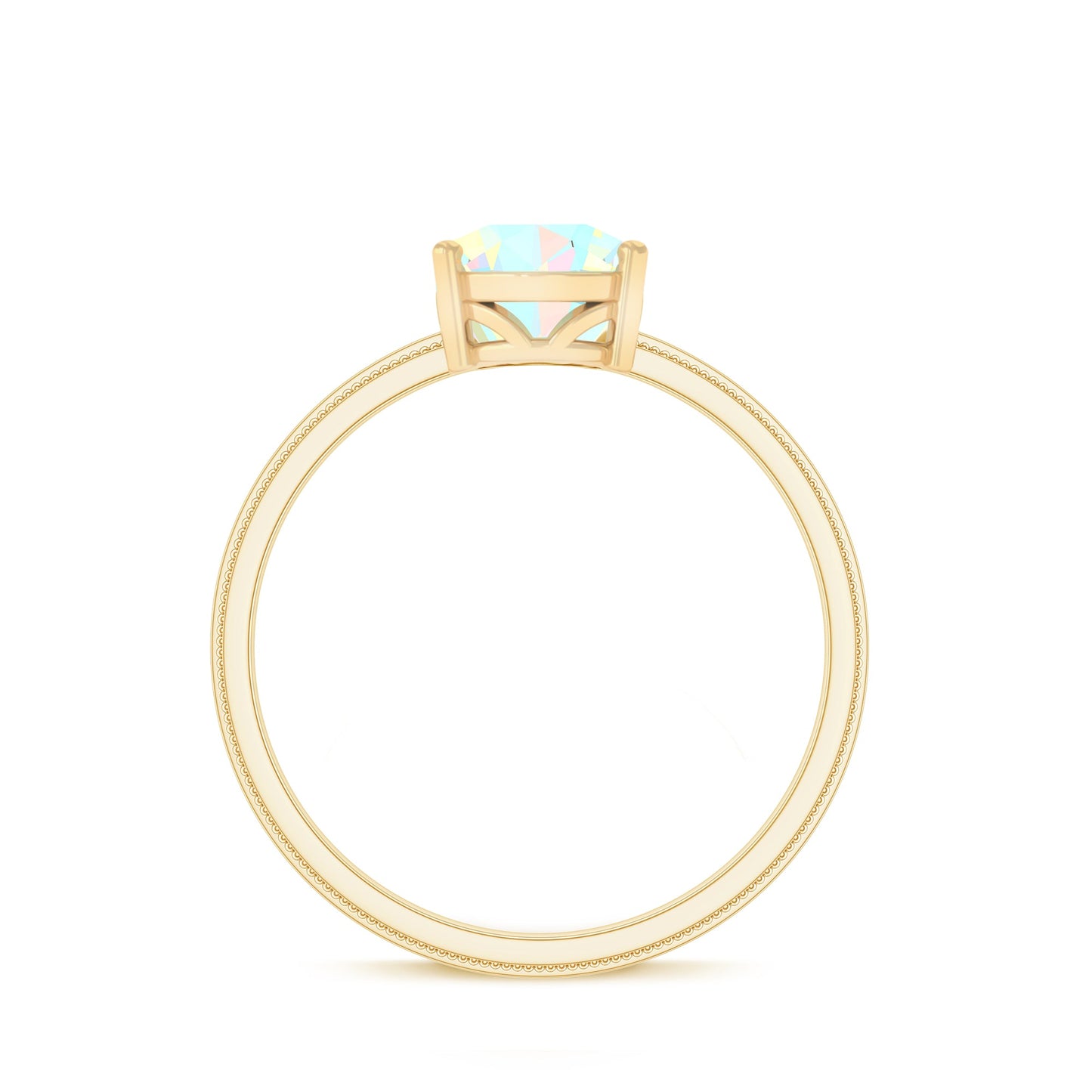 Certified Real Ethiopian Opal Solitaire Engagement Ring