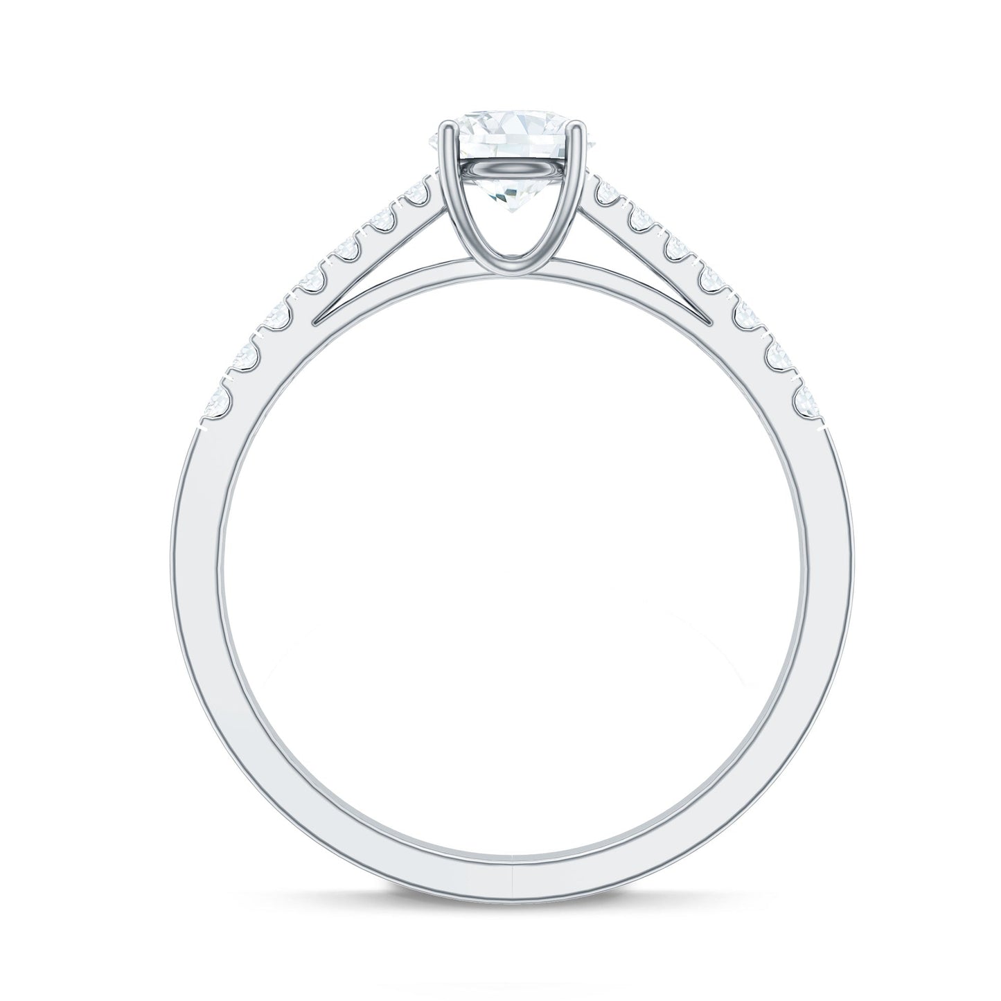 Half Carat Moissanite Engagement Ring